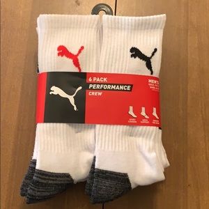 Puma Men’s Performance crew socks 6 pack size 6-12